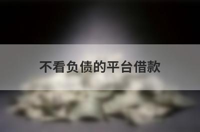 不看负债的平台借款，负债高能下款的平台