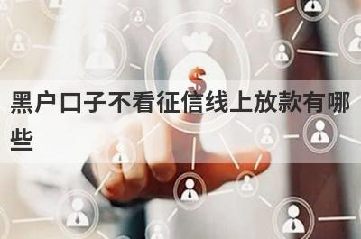 黑户口子不看征信线上放款有哪些？推荐5个无需征信无需审核的贷款