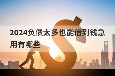 2024负债太多也能借到钱急用有哪些？独家盘点不看负债可以贷款10万的口子