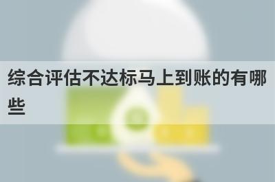 综合评估不达标马上到账的有哪些？盘点5个综合评估不达标秒下款口子