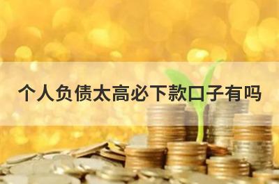个人负债太高必下款口子有吗？这几个负债率太高也好下款