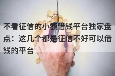 不看征信的小额借钱平台独家盘点：这几个都是征信不好可以借钱的平台