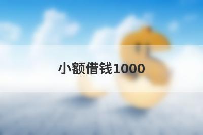 小额借钱1000（五百块小额贷款）