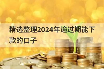 精选整理2024年逾过期能下款的口子 这5个平台好下款，秒到账