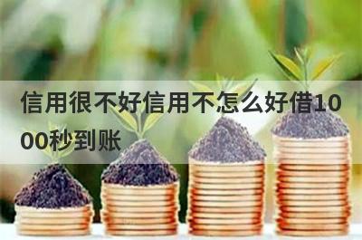 信用很不好信用不怎么好借1000秒到账，整理5个必下款口子