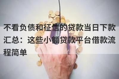 不看负债和征信的贷款当日下款
汇总：这些小额贷款平台借款流
程简单
