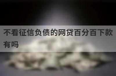不看征信负债的网贷百分百下款有吗？这5个平台4月份很好通过