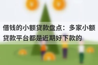 借钱的小额贷款盘点：多家小额贷款平台都是近期好下款的
