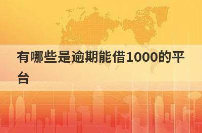 有哪些是逾期能借1000的平
台
