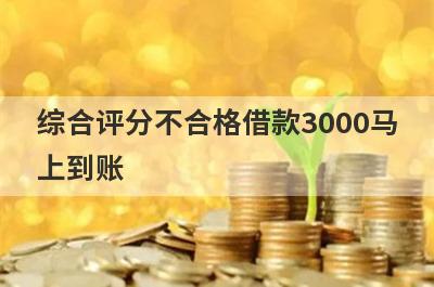 综合评分不合格借款3000马上到账，整理5个综合评分不合格2024马上到账平台