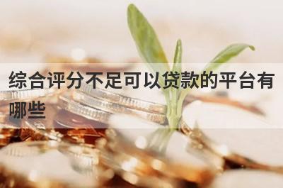 综合评分不足可以贷款的平台有哪些？推荐5个申请就通过口子