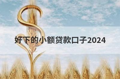 好下的小额贷款口子2024，这几个小额借款口子，轻松借到急需资金！