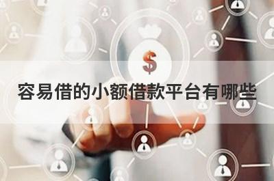 容易借的小额借款平台有哪些？这五个贷款，低门槛好下款