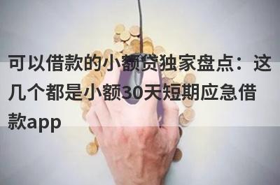 可以借款的小额贷独家盘点：这几个都是小额30天短期应急借款app