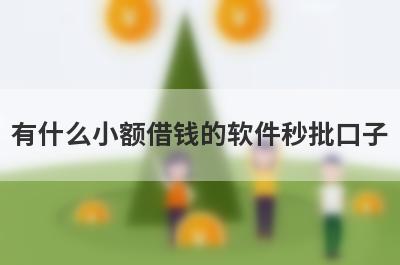 有什么小额借钱的软件秒批口子？可以试试这5个小额贷款，申请简单下款快