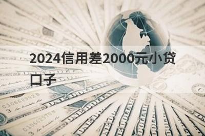 2024信用差2000元小贷口子，分享5个信用差容易通过的平台
