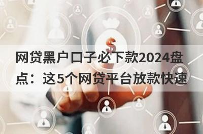网贷黑户口子必下款2024盘点：这5个网贷平台放款快速，可以迅速解决资金需求！