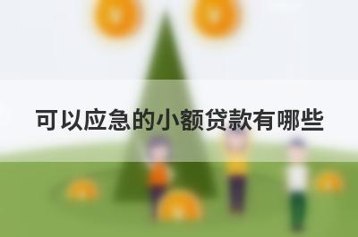 可以应急的小额贷款有哪些？整理5个应急小额借款