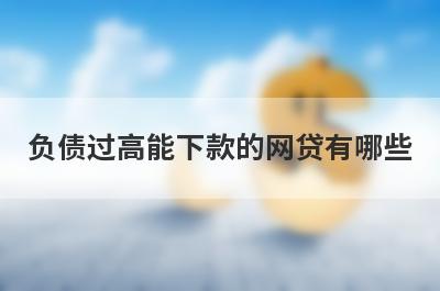负债过高能下款的网贷有哪些？独家盘点5个征信花负债高也能下款的网贷