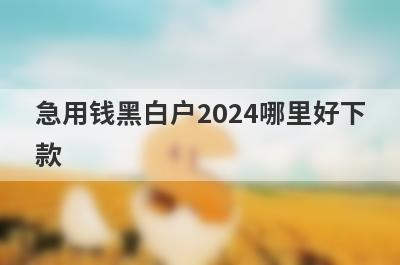 急用钱黑白户2024哪里好下
款
