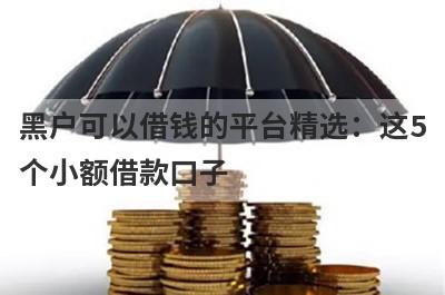 黑户可以借钱的平台精选：这5个小额借款口子，轻松借到急需资金！