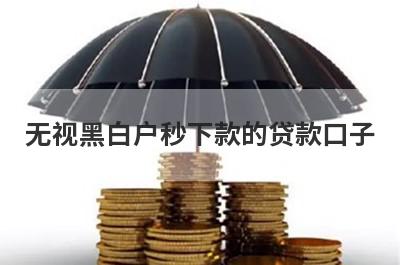 无视黑白户秒下款的贷款口子，精选5个小额贷款平台，通过率高，秒批极速放款！