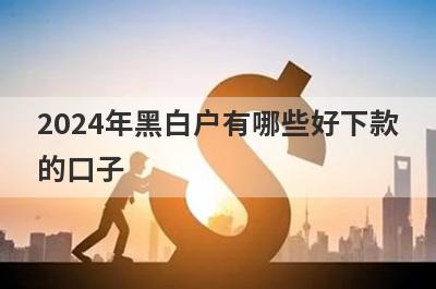 2024年黑白户有哪些好下款的口子？精选5个网贷黑白户秒到账app
