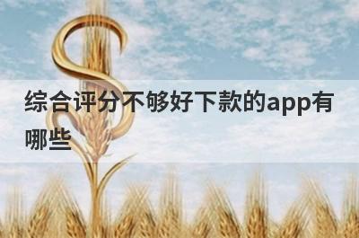 综合评分不够好下款的app有哪些？独家整理信用评估比较差审核必过的贷款app