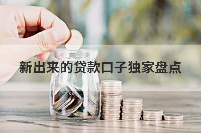 新出来的贷款口子独家盘点，这几个新出来的贷款口子快速下款秒到账！