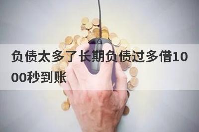 负债太多了长期负债过多借1000秒到账，整理5个必下款口子