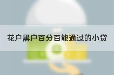 花户黑户百分百能通过的小贷