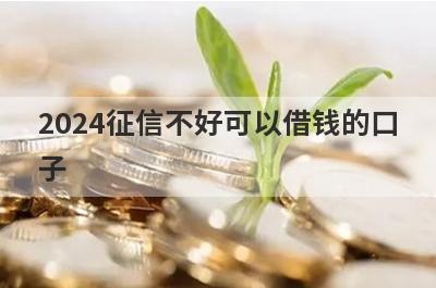 2024征信不好可以借钱的口子 借5000不看征信马上到账