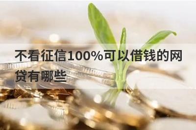 不看征信100%可以借钱的网贷有哪些？这些平台可以试试，容易借钱！