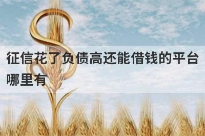 征信花了负债高还能借钱的平台哪里有？这几个小额度贷款都不错