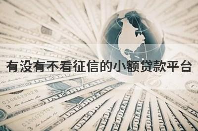 有没有不看征信的小额贷款平台？独家盘点不看征信大数据的车主贷