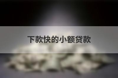 下款快的小额贷款 2024年当天到账的小额贷款