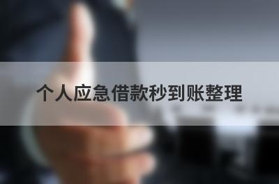 个人应急借款秒到账整理，这5个都是短期应急下款快的借款