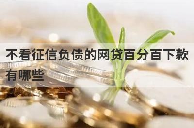 不看征信负债的网贷百分百下款有哪些？身份证贷款不看征信的贷款平台