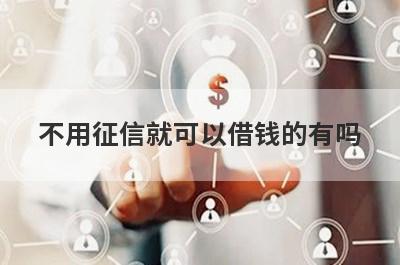 不用征信就可以借钱的有吗？可以试试这5个，可以借到钱