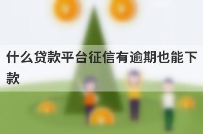 什么贷款平台征信有逾期也能下款？盘点几个2024年征信有逾期能借的口子