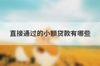 直接通过的小额贷款有哪些？盘点5个黑名单借钱平台不查征信