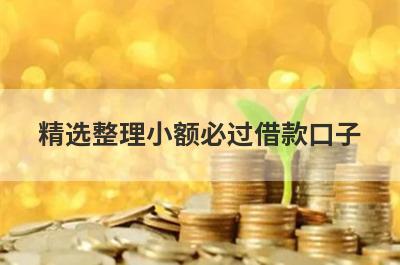 精选整理小额必过借款口子 这5个平台百分百能贷到