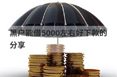 黑户能借5000左右好下款的分享，这五个平台，下款迅速！
