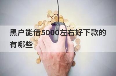 黑户能借5000左右好下款的有哪些？盘点5个小额贷款3000急用无视黑白