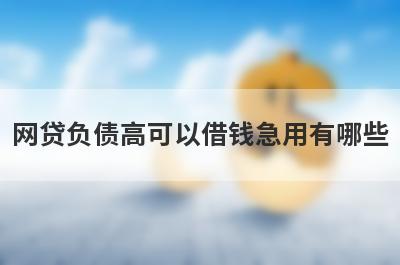 网贷负债高可以借钱急用有哪些？这几个网贷负债高可以借钱急用