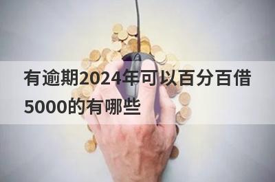 有逾期2024年可以百分百借5000的有哪些？这5个马上到账