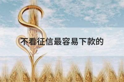 不看征信最容易下款的，这些好下款，可以能满足不同的用户需求