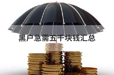黑户急需五千块钱汇总，5个快速借钱渠道，轻松解决急需用钱！