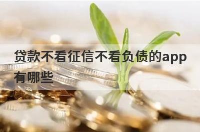 贷款不看征信不看负债的app有哪些？这五个贷款，申请简单下款快