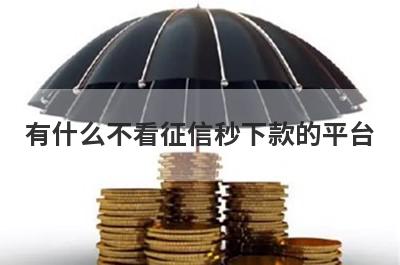有什么不看征信秒下款的平台？精选五个好下款的贷款